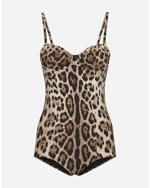Dolce and gabbana 2025 leopard swimsuit