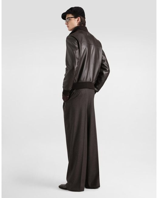 Dolce & Gabbana Multicolor Wool Trousers for men