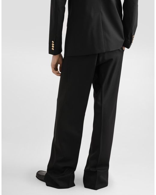 Traje Martini De Lana Con Botonadura Doble Dolce & Gabbana de hombre de color Black