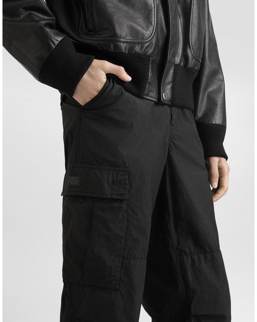 Pantalón Cargo De Algodón Dolce & Gabbana de hombre de color Black