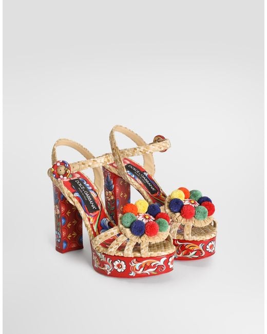 Dolce & Gabbana Red Sandalo Plt