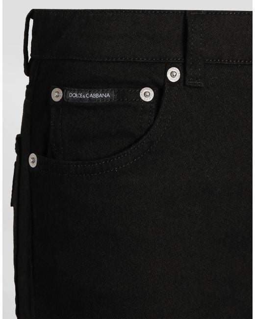Pantalon En Denim À 5 Poches Dolce & Gabbana en coloris Black