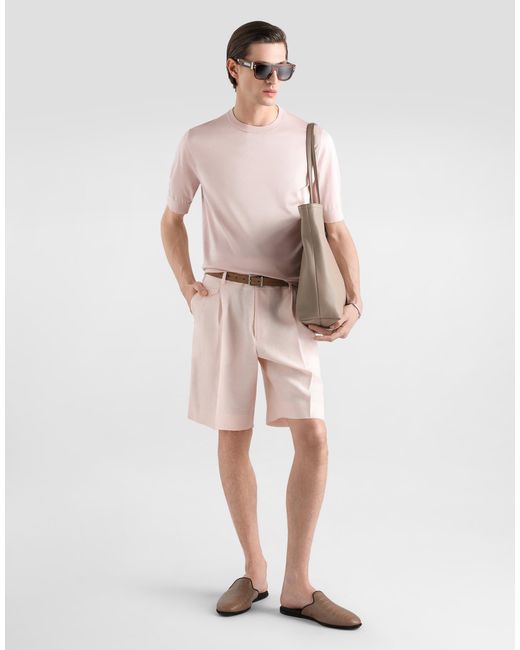 Dolce & Gabbana Pink Pull Girocollo M/C for men