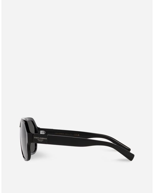メンズ Dolce & Gabbana スクエアフレーム サングラス Black