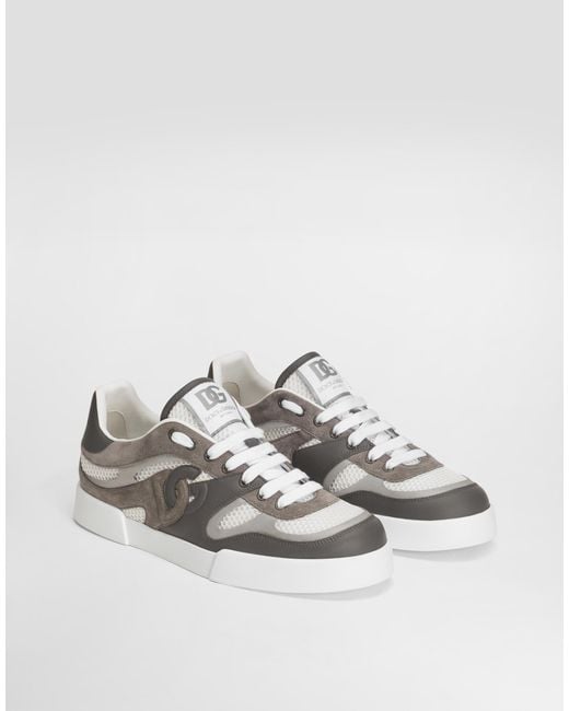 Dolce & Gabbana Calfskin Strobel Portofino Light Sneakers