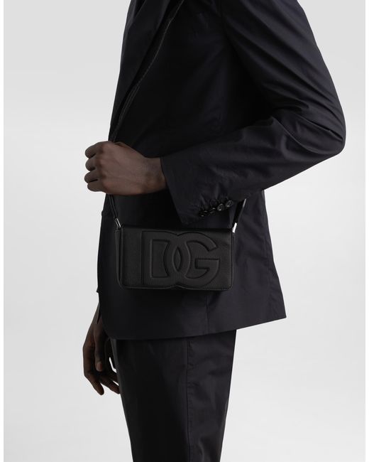 Dolce & Gabbana Black Deerskin Mini Bag for men
