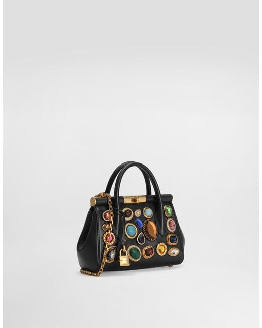 Dolce & Gabbana Multicolor Day Bag Mini Marlene Aus Plongé-Kalbsleder