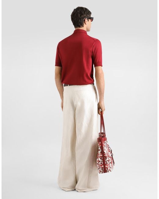 Dolce & Gabbana Red Polo M/C for men