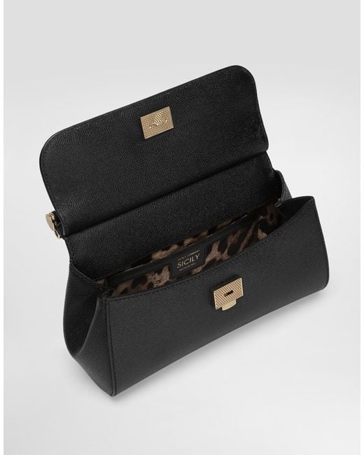 Dolce & Gabbana Black Medium Sicily Handbag