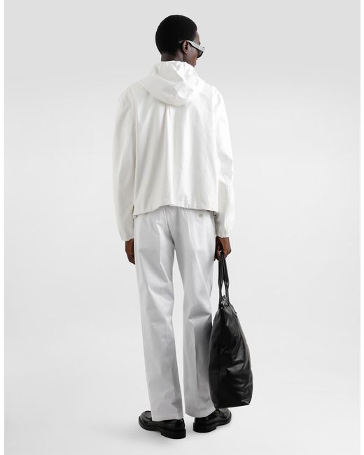Dolce & Gabbana Oversize-Tanktop Aus Baumwolle Mit Plakette in White für Herren