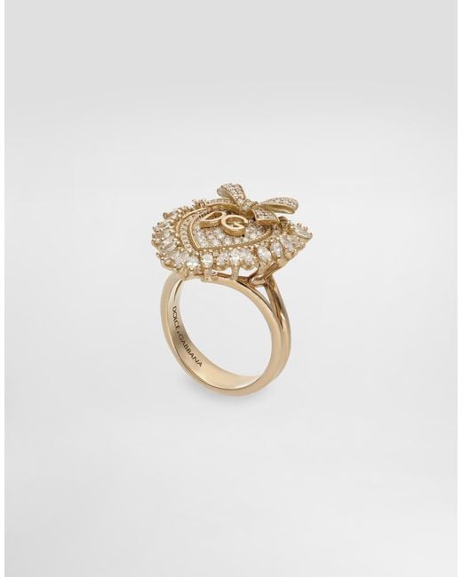 Dolce & Gabbana White Devotion Ring 18 Carat And Diamonds