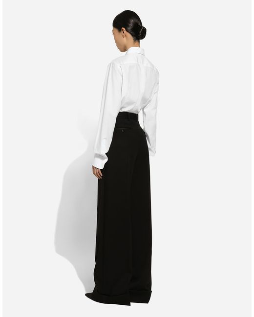 Dolce & Gabbana フレアパンツ ウールギャバジン Black