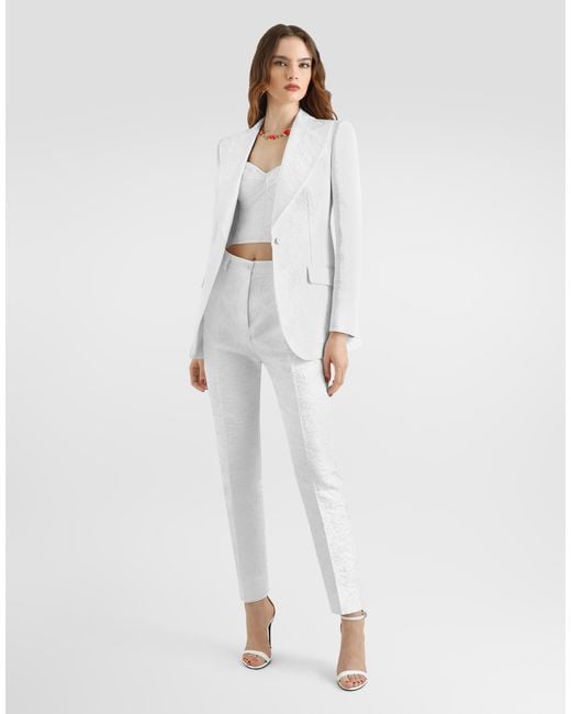 Dolce & Gabbana White Pantalone