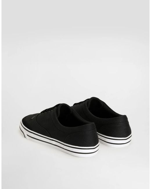 Dolce & Gabbana Black Dg Sailing Canvas Sneakers for men