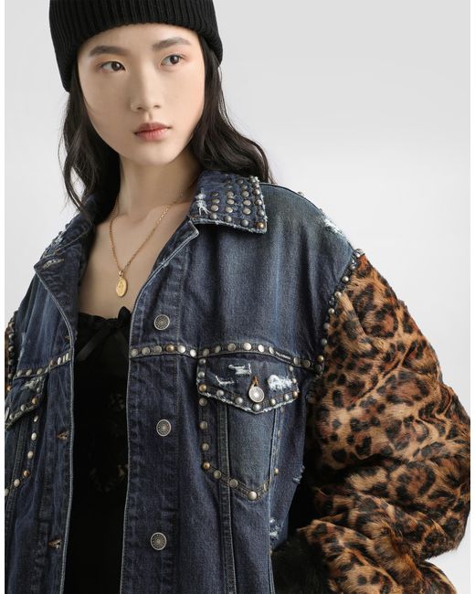 Dolce & Gabbana Blue Oversized Denim Jacket