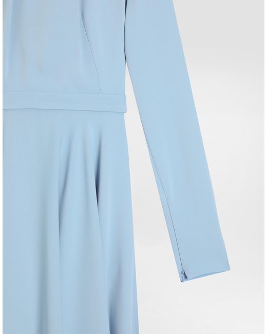 Dolce & Gabbana Blue Structured Cady Dress