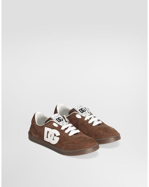 Dolce & Gabbana Brown Nubuck Dg Original Sneakers for men
