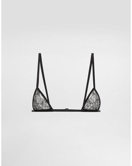 Dolce & Gabbana Blue Micro Lace Bra