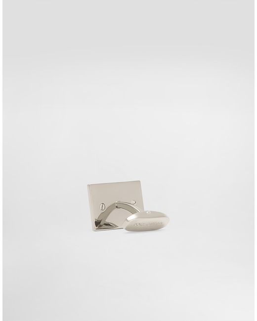 メンズ Dolce & Gabbana Cufflinks With Logo Tag White