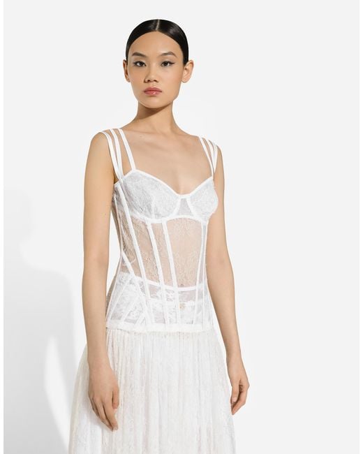 Dolce & Gabbana White Abito