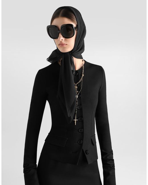 Dolce & Gabbana Black Wool Jacket