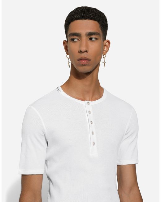 Dolce & Gabbana White Orecchini for men