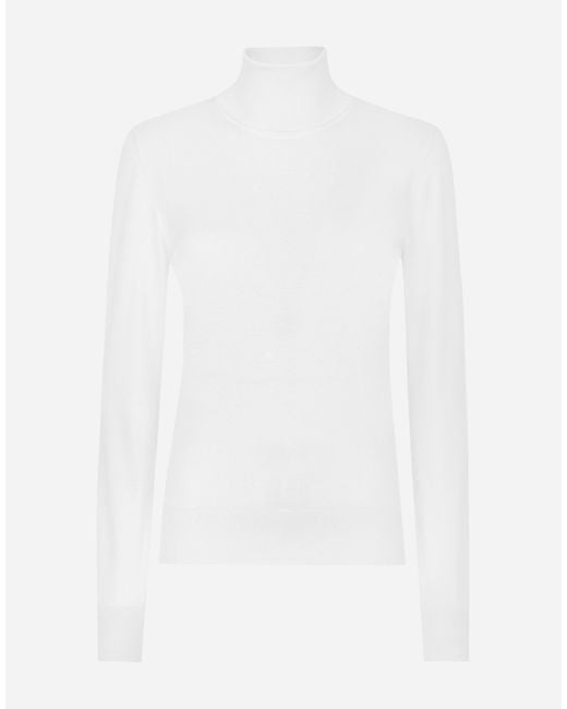 Maglia Collo Alto di Dolce & Gabbana in White