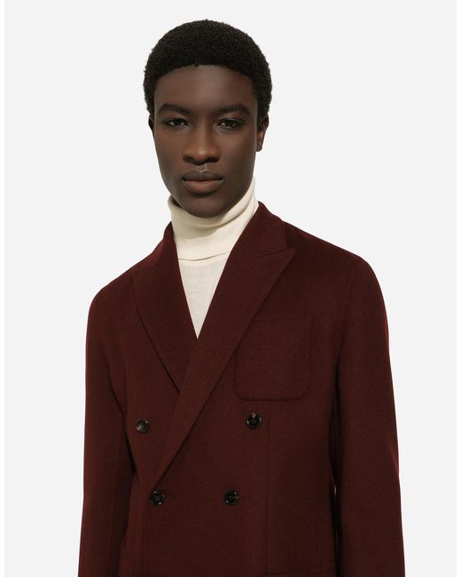 メンズ Dolce & Gabbana ダブルブレストジャケット ポートフォリオフィット ウール Brown