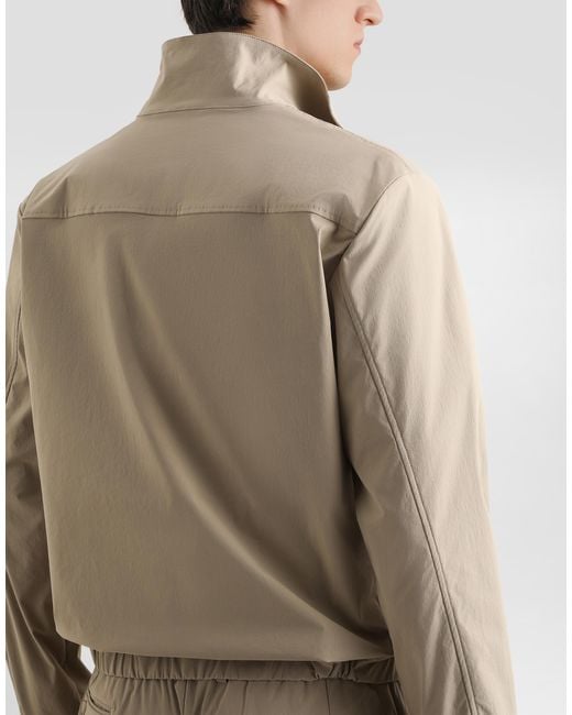 Dolce & Gabbana Natural Logo-Patch Lightweight Jacket for men