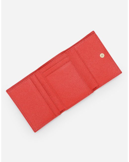 Dolce & Gabbana Pink Geldbörse French Flap Plakette