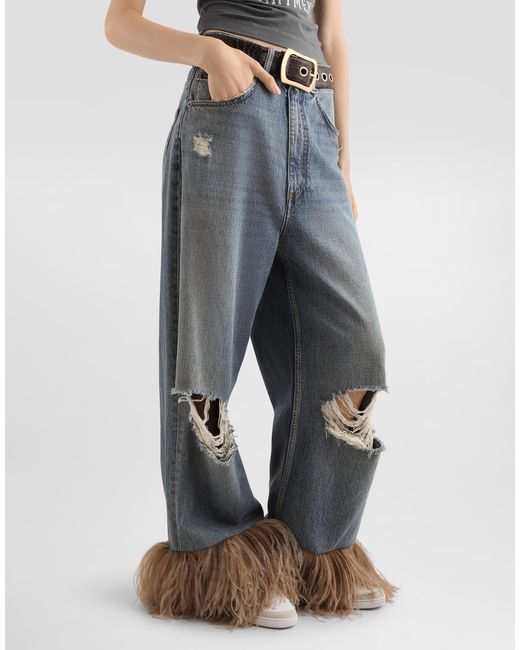 Dolce & Gabbana Blue 5-Pocket Denim Trousers