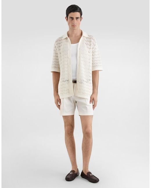 Dolce & Gabbana Natural Fabric Bermuda Shorts for men