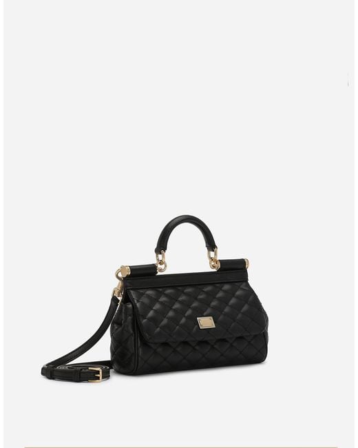 Dolce & Gabbana Black Small Sicily Handbag