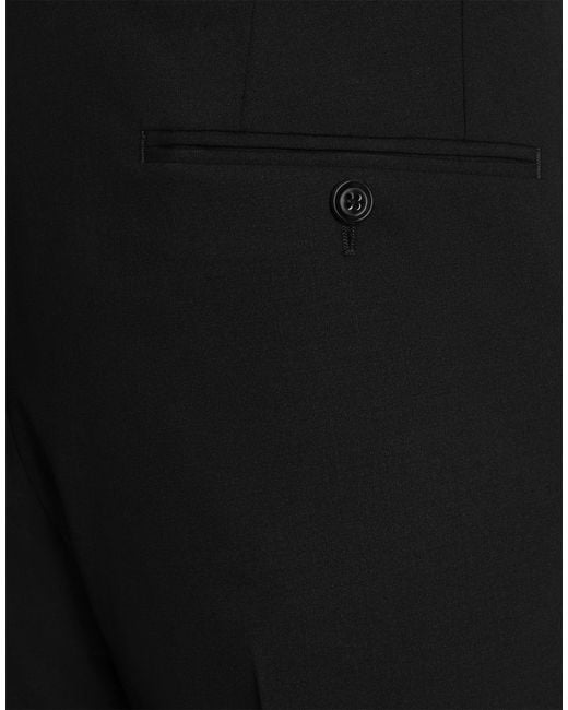 Dolce & Gabbana Black Virgin Wool Trousers for men