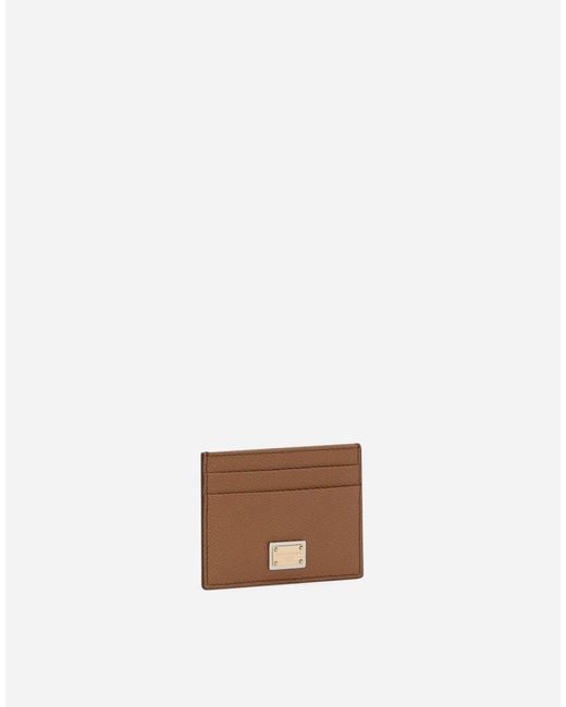 Dolce & Gabbana Brown Dauphine Calfskin Card Holder
