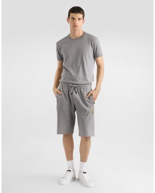 Dolce & Gabbana Gray Cotton T-Shirt for men