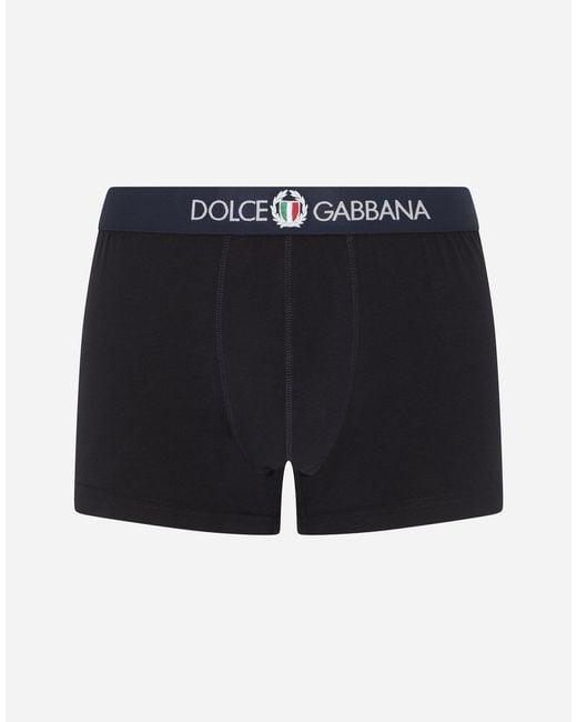 Dolce & Gabbana Blue Two-Way-Stretch Cotton Jersey Boxers for men