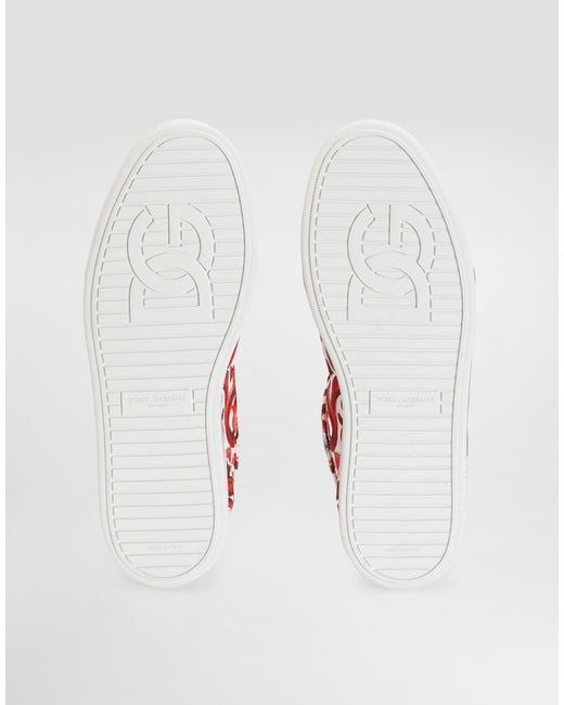 Dolce & Gabbana Red Sneaker Bassa for men