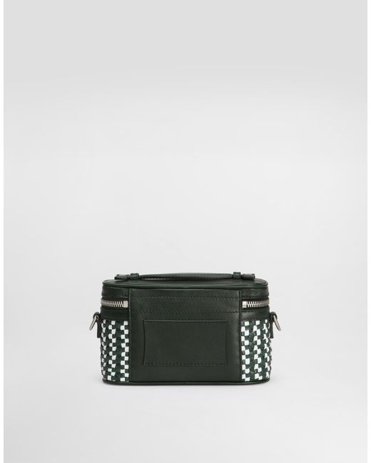 メンズ Dolce & Gabbana Atene Crossbody Minibag With Woven Leather Multicolor
