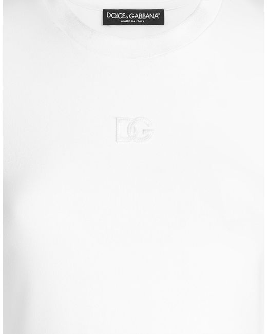 Dolce & Gabbana White T-Shirt M/Corta Giro