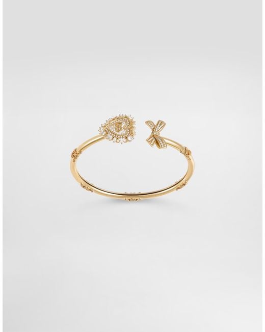 Dolce & Gabbana White Devotion Bracelet 18 Carat And Diamonds