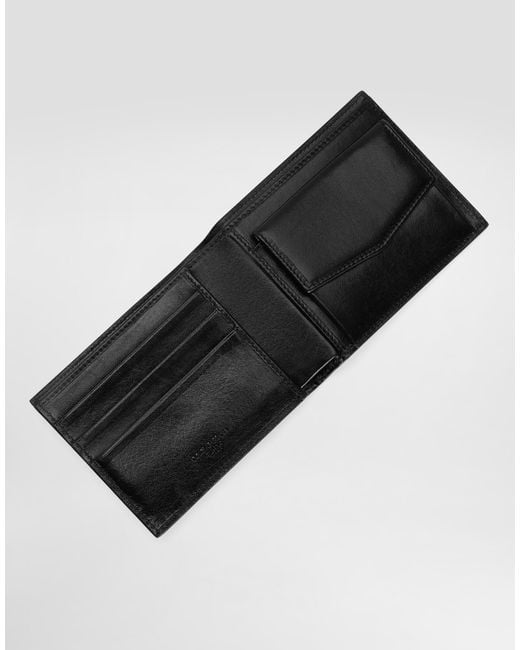 Dolce & Gabbana Black Tempesta Calfskin Wallet for men