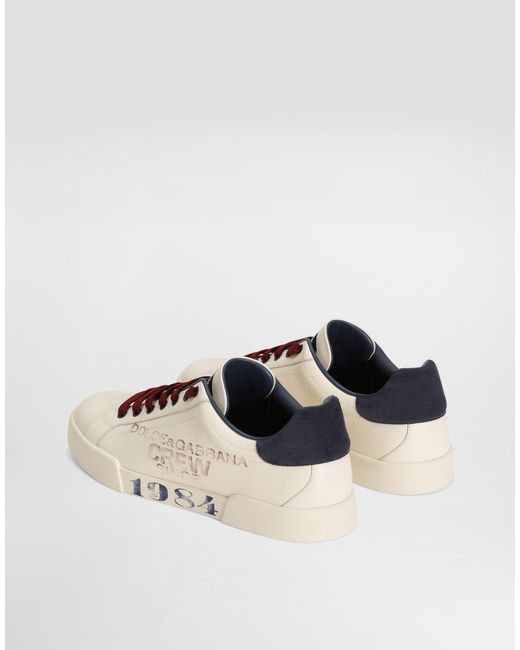 Dolce & Gabbana Natural Portofino Light Strobel Calfskin Sneakers for men