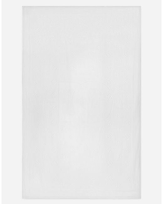 Dolce & Gabbana White Beach Towel With Dg Monogram (115X186) for men