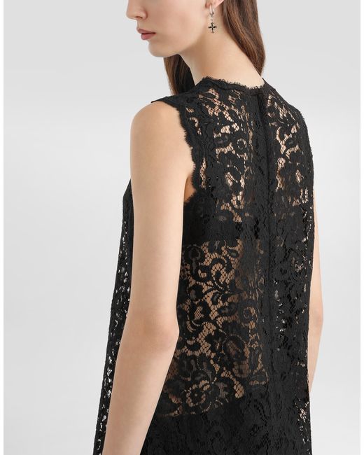 Dolce & Gabbana Black Cordonetto Lace Dress