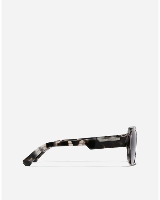 メンズ Dolce & Gabbana 「ミラーロゴ」 サングラス Gray