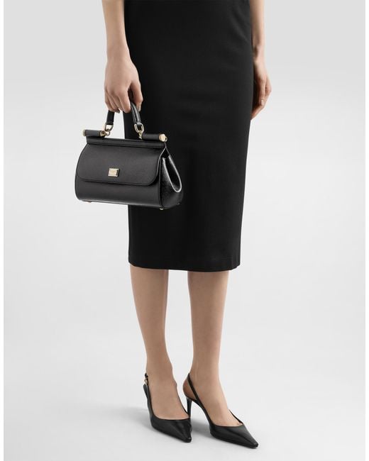 Dolce & Gabbana Black Medium Sicily Handbag