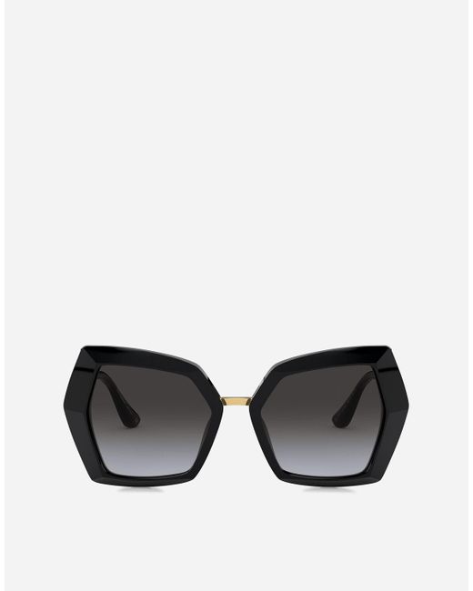 Dg Monogram Sunglasses di Dolce & Gabbana in Black