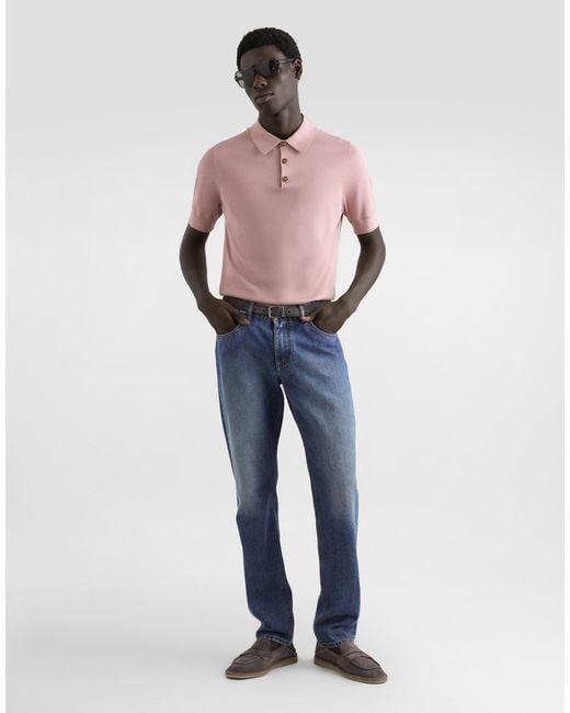 Denim Trousers Dolce & Gabbana de hombre de color Blue