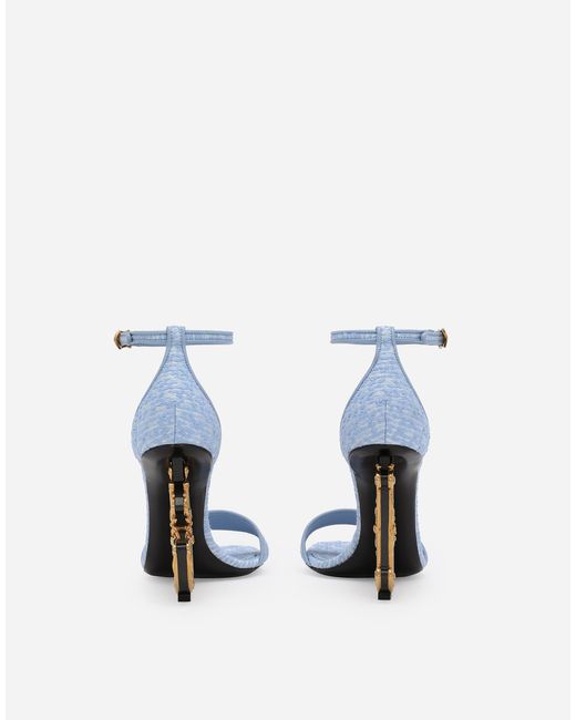 【DOLCE&GABBANA】バロックDG ブークレ ファブリック サンダル Dolce & Gabbana バロックDg ディテール ブークレ ファブリック